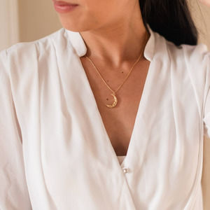 Moon Necklace| Sterling Silver
